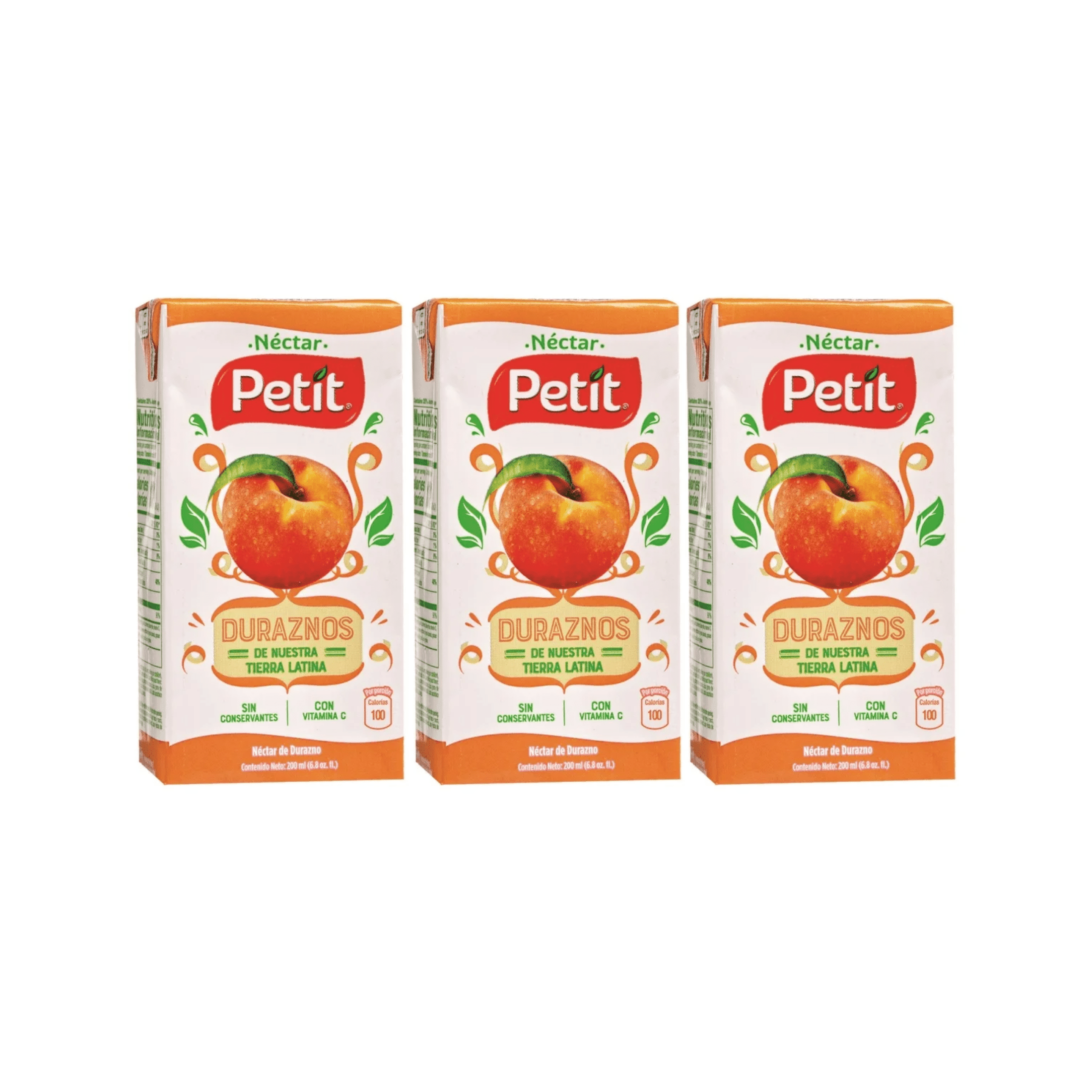 Petit Nectar Peach Nectar 6.8 fl oz 3 Pack - Walmart.com