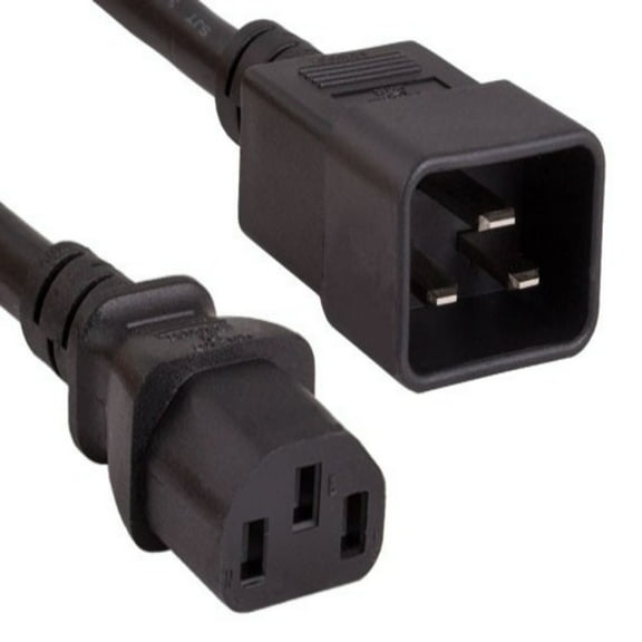 SANOXY Cables and Adapters; 15ft 14 AWG 15A 250V Power Cord (IEC320 C20 to IEC320 C13), Black