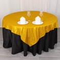 thumbnail image 2 of Efavormart 72"x72" Gold Glitter Sparkle Polyester Table Overlay, Shimmery Square Table Topper, 2 of 11