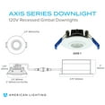 thumbnail image 2 of American Lighting A1-27-WH 1 in. 5W Axis Series LED Gimbal Downlight, White, 2 of 2