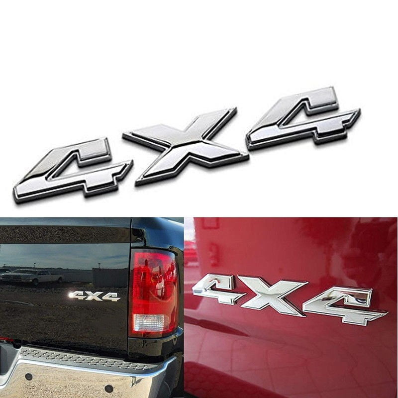 AWD Emblem Chrome 3D Metal Tailgate Side Sticker Badge Replacement For 4x4 All Wheel Drive SUV Off Road