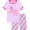 Unicorn, variant on QEFJNO 3-10Y Kids Girls Pajamas Set Soft Viscose 2PCS Short Sleeve Sleepwear for Toddler Girls Dinosaur Pjs Summer