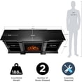 thumbnail image 4 of Real Flame Fresno 72" Electric Fireplace TV Stand in Black, 4 of 9