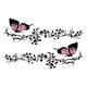 thumbnail image 1 of 2 piezas de pegatinas de coche de flores de mariposa, pegatina de coche de flores de mariposa bonita, Color rosa de 30*11cm TUNC Sencillez, 1 of 3