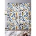 thumbnail image 2 of Blue Yellow Coastal Sheer Curtains for Living Room Bedroom Summer Shell Starfish Ocean Sheer Curtains 96 Inch Long 2 Panels Set Light Filtering Curtain Window Treatments Drapes for Dining Room, 2 of 6