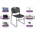 thumbnail image 7 of Romig Zeng 400lb Capacity Armless Stackable Chair – Ultra-Compact, Heavy-Duty Metal Frame with Durable Plastic Seat, Space-Saving & Versatile for Offices, Classrooms & Events (Black, 50 Pack), 7 of 7
