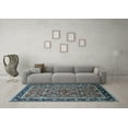 thumbnail image 3 of Ahgly Company Indoor Rectangle Oriental Light Blue Industrial Area Rugs, 2' x 4', 3 of 4