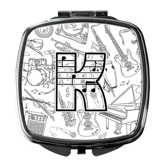 Letter K Musical Note Letters Compact Mirror