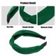 thumbnail image 3 of Terciopelo Anudadas Diademas, Pelo Diadema para Mujeres, Oscuro Verde, 1,2 Ancho, 3 of 7