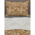 thumbnail image 3 of Shells Comforter & Sham Bedding Set, Assortment of Seashells Sea Cone Starfishd Fossil, 3 pcs Duvet Set Microfiber Filling Quilt, 5 Sizes, Pale Caramel Pale Coffee, by Ambesonne, 3 of 4