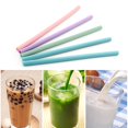 thumbnail image 2 of Lubelski Portable Juice Beverage Reusable Travel Straight Silicone Drinking Straw Pipe, 2 of 8
