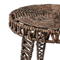 thumbnail image 5 of JONATHAN Y Amara 17" Coastal Bohemian Handwoven Water Hyacinth Round Tripod End Table, Brown, TBL2507B, 5 of 6
