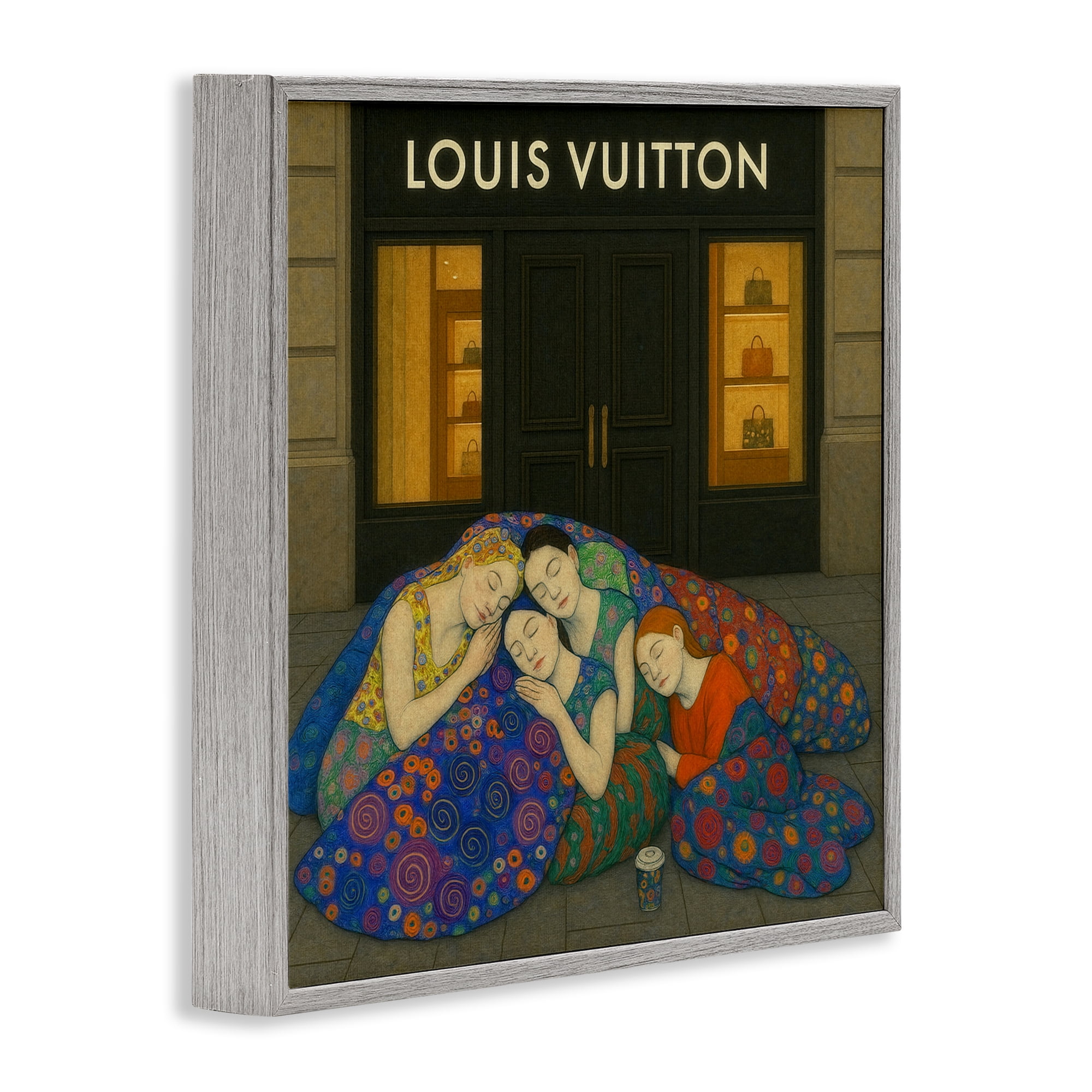 Stupell Industries Iconic Style Fashion Shop Gray Framed Giclee Art, design by Grotto Studios