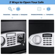 Spaco Digital Deposit Safe, Easy Access Slot, Black, for Cash & Valuables