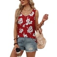 thumbnail image 2 of Ronuti Tank Tops for Women Summer Tops Trendy Dressy Casual Spring Vacation Outfits Crewneck Button Down Sleeveless Shirts, 2 of 8