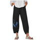 thumbnail image 1 of Moda Mujer Verano Casual Suelto Algodón Y Lino Bolsillo Impresión Pantalones Pantalones Odeerbi ODB-6, 1 of 4