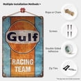 thumbnail image 3 of Cartel Metálico de Chapa WANUYP Gulf Racing Team 20x30 cm, 3 of 7