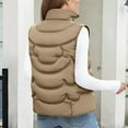 thumbnail image 3 of Xdegoge Plus Size Puffer Vest Women Cropped Lightweight Sleeveless Zip Up Quilted Jackets Packable Warm Winter Coats with Pockets Stand Collar Thermal Padded Coat Outerwear, 3 of 8