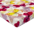 thumbnail image 4 of Ambesonne Butterfly Fitted Sheet, Chill Wings of Spring, Queen Size, Magenta Mustard Off White, 4 of 5