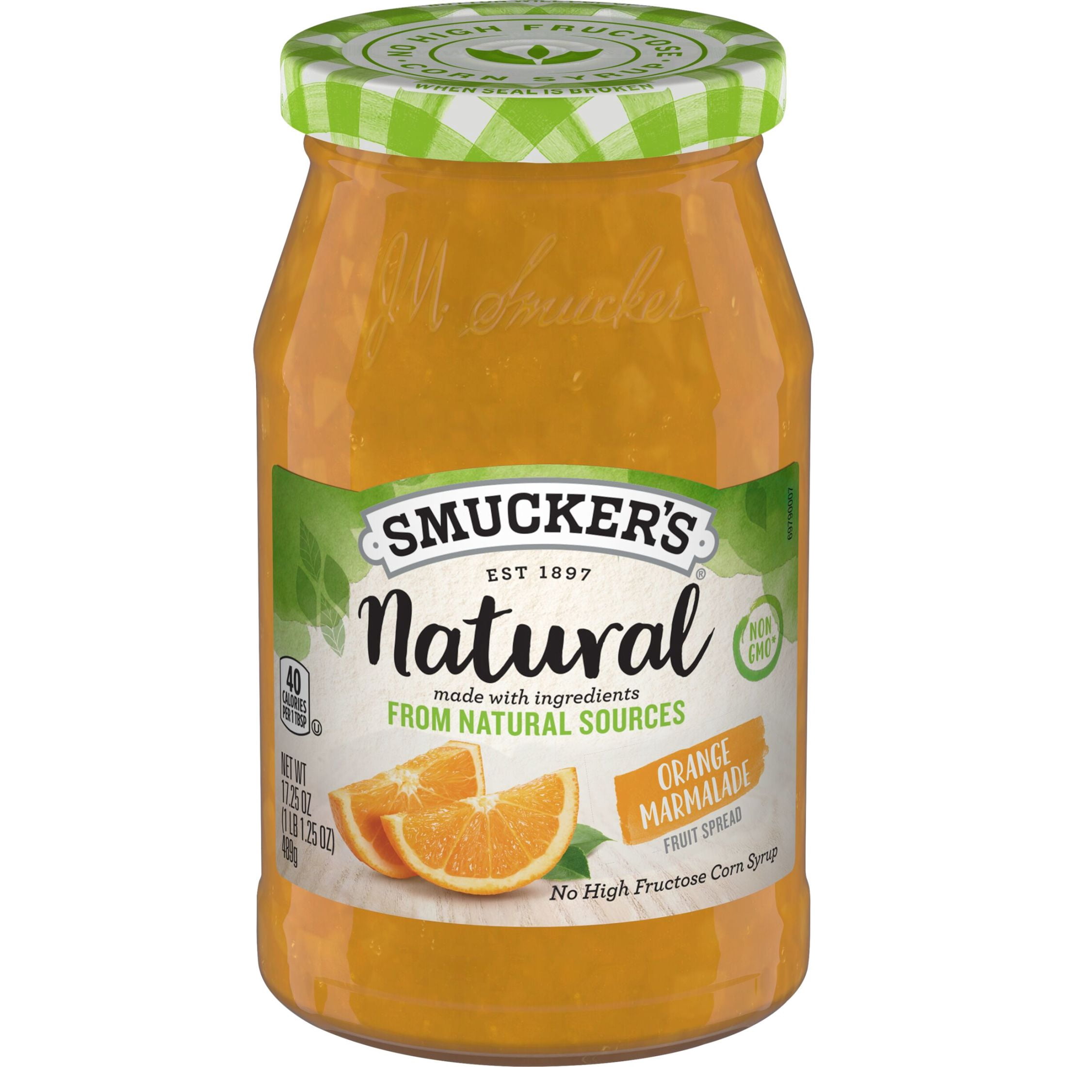 (8 pack) Smucker's Natural Orange Marmalade Fruit Spread, 17.25 oz
