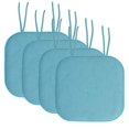 thumbnail image 1 of Cojín para silla Sweet Home Collection, espuma viscoelástica, paquete de 4 unidades, color verde azulado, 1 of 4