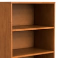 thumbnail image 5 of Harper 60 inch x 24 inch Solid Wood Mid Century Modern Bookcase with Storage in Teak Brown, 5 of 13