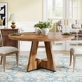 thumbnail image 4 of Round Dining Table for 4, 47 Inch Farmhouse Kitchen Table Small Dinner Table, 4 of 7