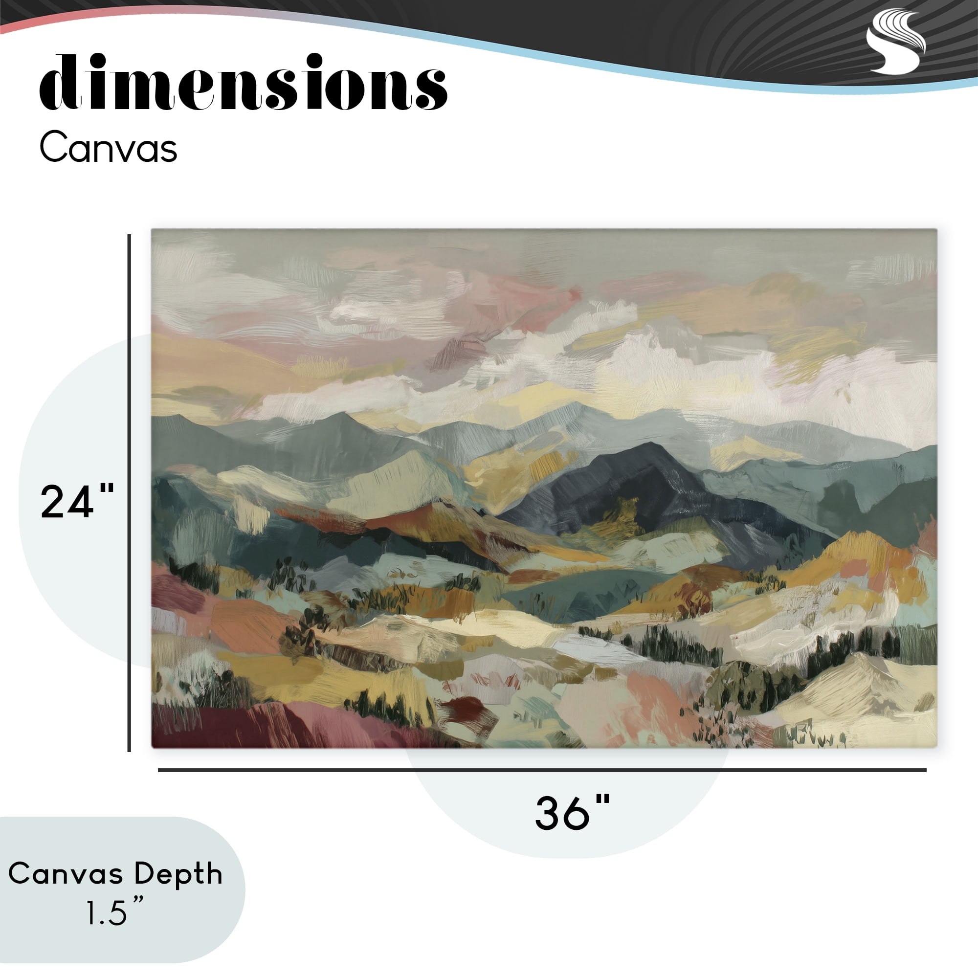 Stupell Industries Mountain Valley Vista Canvas Wall Art, design by Chromatic Storm Studio