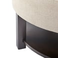 thumbnail image 2 of Miller Round Storage Ottoman - Beige, 2 of 7