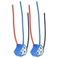 thumbnail image 3 of Neyseki 2Pcs H4 Ceramic Female Socket Headlight Elbow Wire Harness Connector with Cable 1mm 1224V, 3 of 7