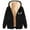 Black, variant on Womens Heavyweight Lined Hooded Open Front Jacket for and Winter Warm Outwear Coats with Pockets,4XL