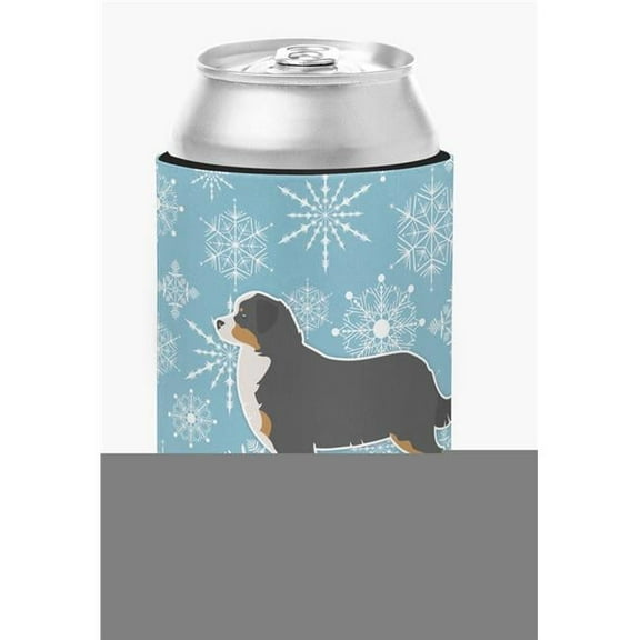 Caroline's Treasures BB3519CC Winter Snowflake Bernese Mountain Dog Can or Bottle Hugger, Can Hugger, multicolor
