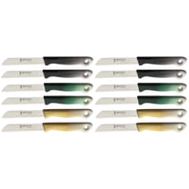 SMI 12 Pcs Paring Knife Set Serrated Solingen Germany Vegetable Knife Fruit Kitchen Knife Flexible Multicolor