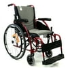Karman S-125 Ergonomic Ultra Lightweight Manual Wheelchair, Rose Red, 16" Seat Width