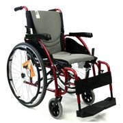 Karman S-125 Ergonomic Ultra Lightweight Manual Wheelchair, Rose Red, 16" Seat Width