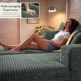 thumbnail image 3 of 80" Oversized Double Chaise Lounge Indoor,Corduroy Boneless Sleeper Sofa Bed with Deep Seat,Pillows for Living Room,Bedroom,Apartment, 3 of 12