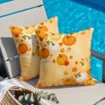 thumbnail image 2 of Throw Pillow Covers, Orange Thanksgiving 24x24 Pillow Covers for Couch/Sofa/Bed, Fall Maple Leaves Berries Farmhouse Decorative Square Linen Cushion Pillowcase for Home Decor, 2 of 9