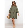 thumbnail image 2 of Purcoar Womens V Neck Ruffle Sleeve Midi Dress Tiered Panel Dress, 2 of 7