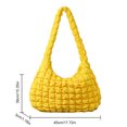thumbnail image 2 of Bolso con cremallera para mujer bolso de media luna a la moda bolso elegante para chica de gran capacidad, 2 of 9