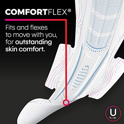 U By Kotex AllNighter Ultra Thin Overnight Pads with Wings, Extra Heavy  Flow, 20 Ct