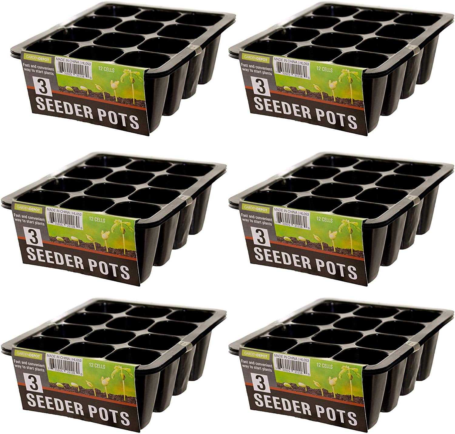 12/24 Cell Seedling Starter Tray Seed Germination Plants Propagation 3/10Pcs Set 