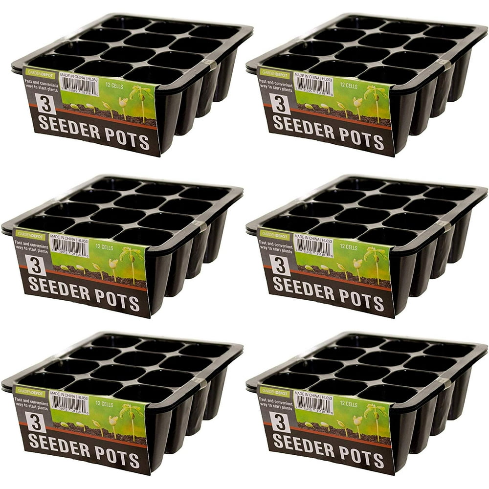 12 Cell Garden Seedling Starter Trays, Seed Germination and Plant