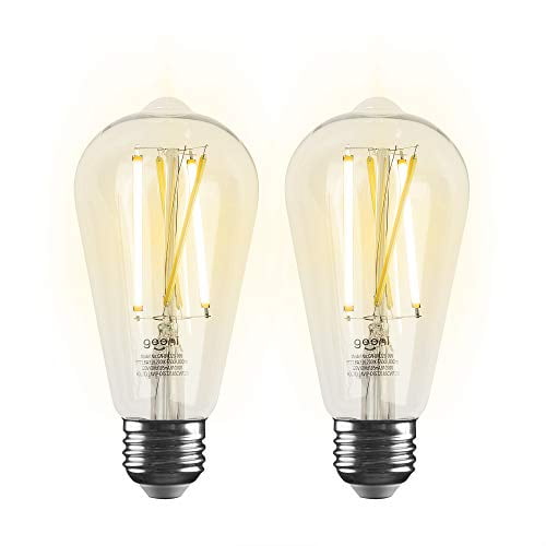 Geeni LUX ST21 (ST64) Edison WiFi LED Smart Bulb, 2700K-6500K 8W, E26 Dimmable, Tunable Light, Compatible with Alexa & Assistant, 2 Pack - Walmart.com