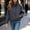 Dark Gray, variant on SEMPAI Crop Trench Coat Jacket for Women Stand Collar Long Sleeve Casual Coat Fall Zipper Trendy Party Loose Outerwear with Pockets Black L