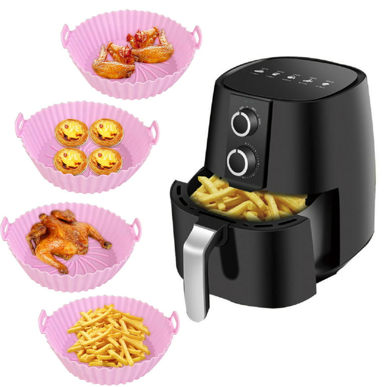 Air Fryer Tray Silicone Baking Pan Non-stick Oleophobic Cake Bread Toast  Mousse Muffin Mold Oven Wings & Chips Tray Bakeware