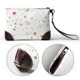 thumbnail image 5 of Leather Clutch 8 X 5. 5 In Wrist Strap And Hand Bag Easy To Carry Lightweight Waterproof And Durable Flower Bee, 5 of 6