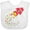 AA-White, variant on Inktastic Valentine's Day Rocket Ship with Hearts Boys or Girls Baby Bib