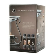 Angle View: Elegant Expressions Oil Warmer Gift Set with Scents: Warm Sugar Cookie Kitchen Spice & Sandalwood Vanilla