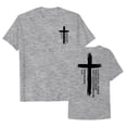 thumbnail image 2 of Tshirts for Kids Boys Kids Inspirational Letter Print Crew Neck T Shirt Casual Girls' Tops Grey 10-11 Years, 2 of 3