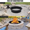 thumbnail image 5 of Garvee 42" Fire Pit Ring, Heavy Duty Steel Round Fire Ring Liner for Patio & Backyard Use, 5 of 8
